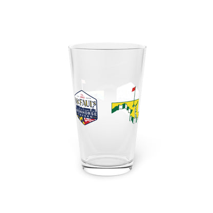 18 Holes Pint Glass, 16oz