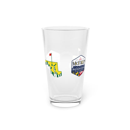 18 Holes Pint Glass, 16oz