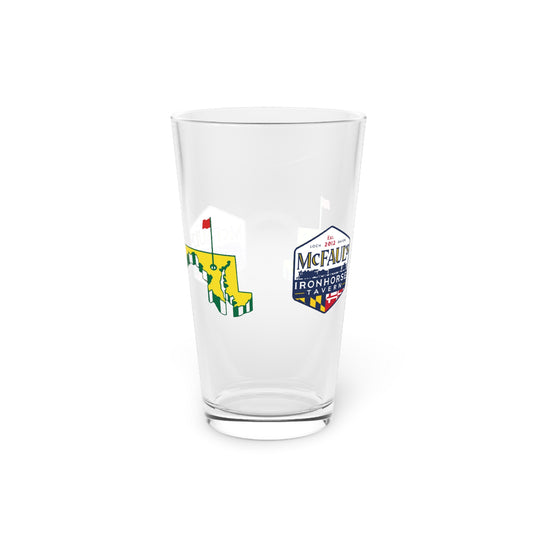 18 Holes Pint Glass, 16oz